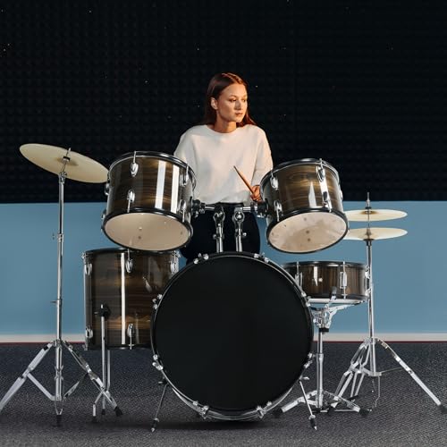Ktaxon 22 Inch 5-Piece Adult Drum Set with Cymbals and Stool (Blue) G680