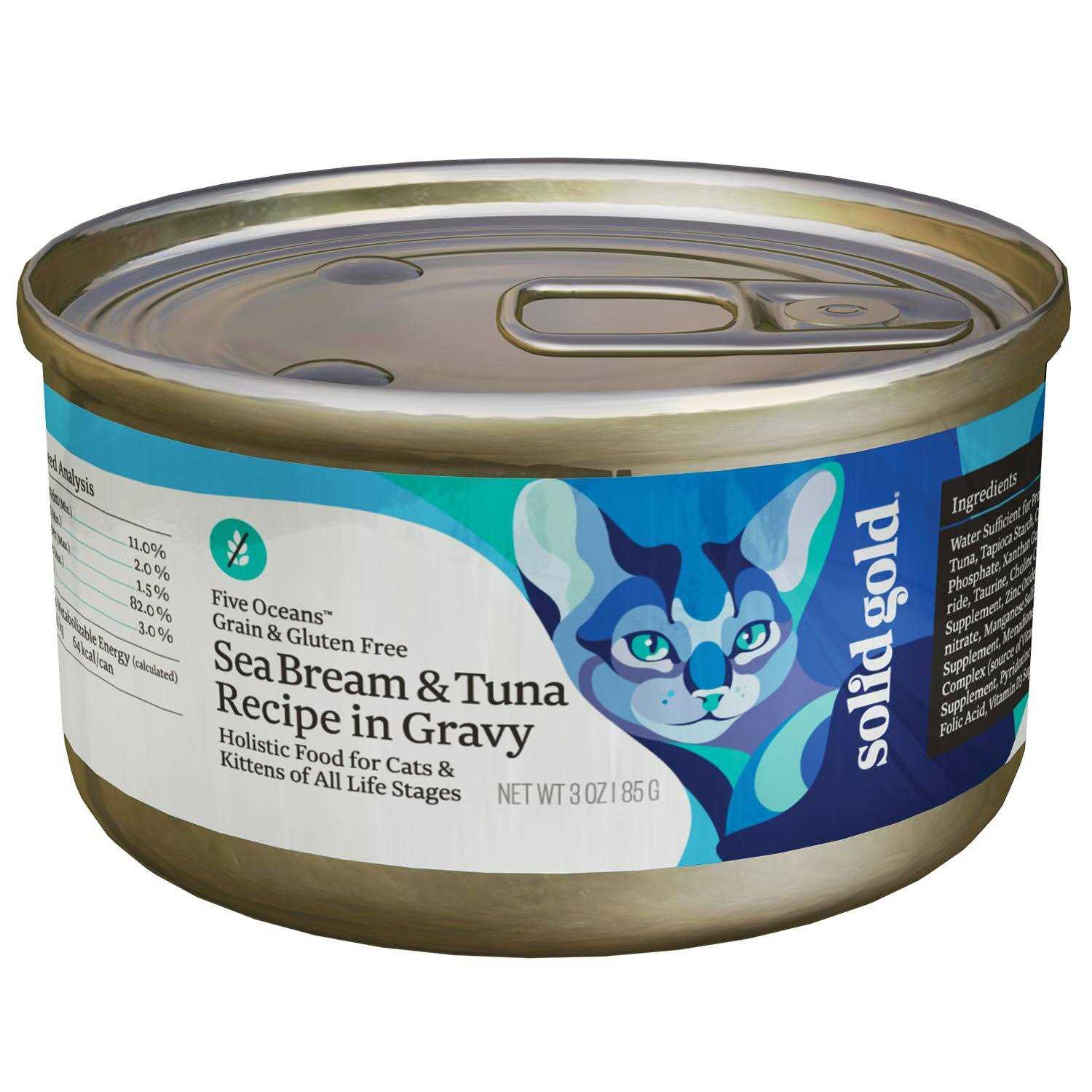 Solid Gold Canned Cat Food Five Oceans Tuna Recipe in Gravy Q7570
