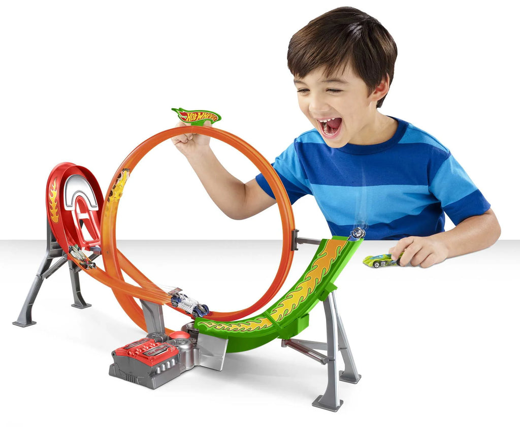 Hot Wheels Action Power Shift Motorized Raceway Track Set with 5 Cars O295