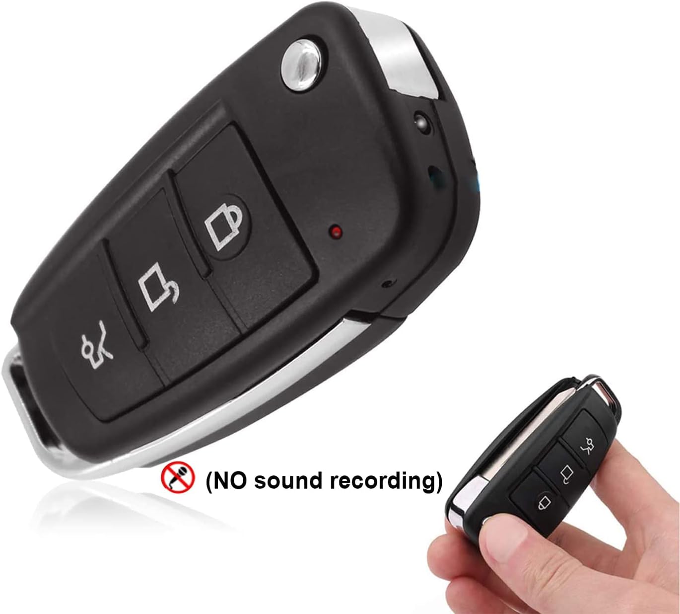 Buloge 32g Car Key Spy Camera with IR Night Vision Motion Detection, 1080P HD, Pack of 2 J448494