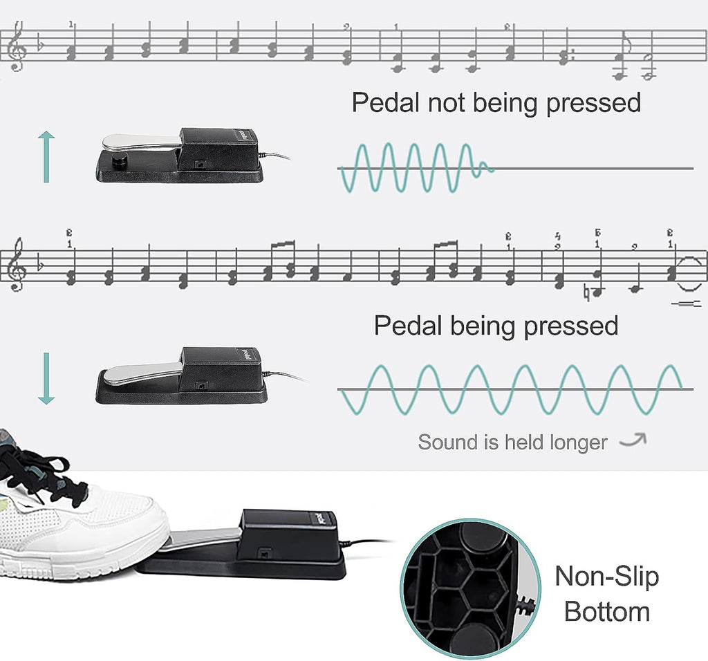 AKLOT Digital Piano Keyboard 88 Keys Semi-Weighted Portable W925