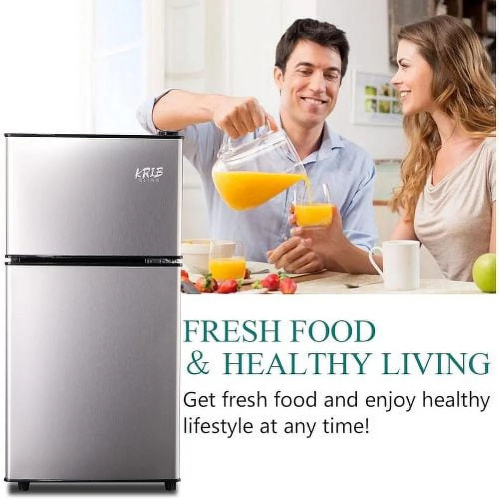 ZPL 3.5 Cu Ft Compact Refrigerator with Freezer, Silver G4728