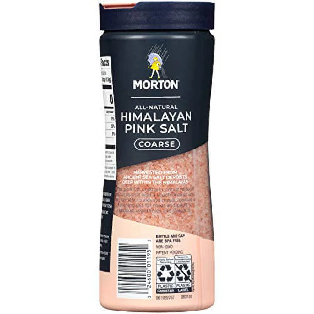 Morton All-Natural Himalayan Pink Salt Coarse 17.6 oz Pack of 6 Y8438