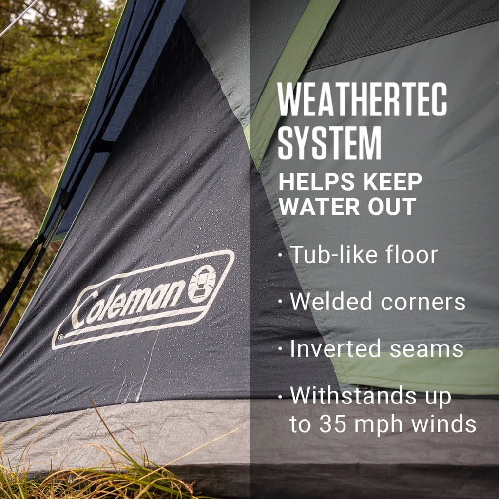 Coleman 6 Person Dark Room Skydome Tent, Blue W78866