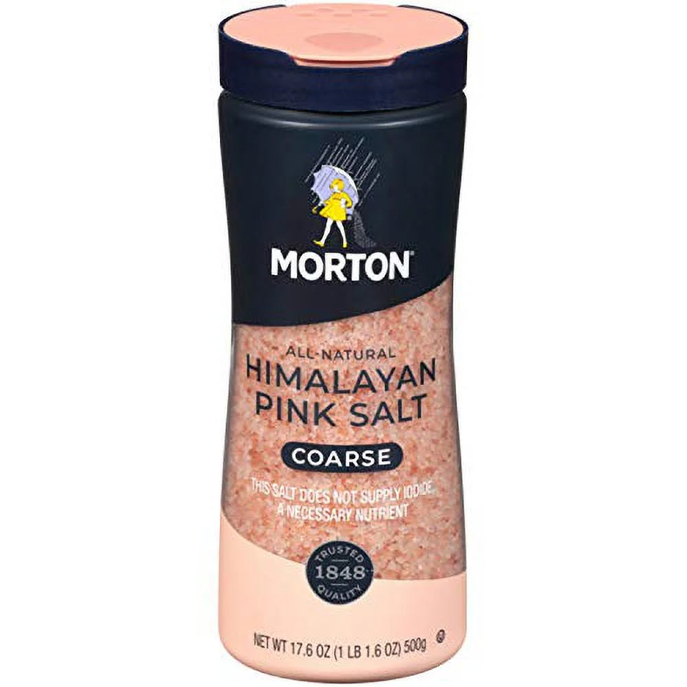Morton All-Natural Himalayan Pink Salt Coarse 17.6 oz Pack of 6 Y8438