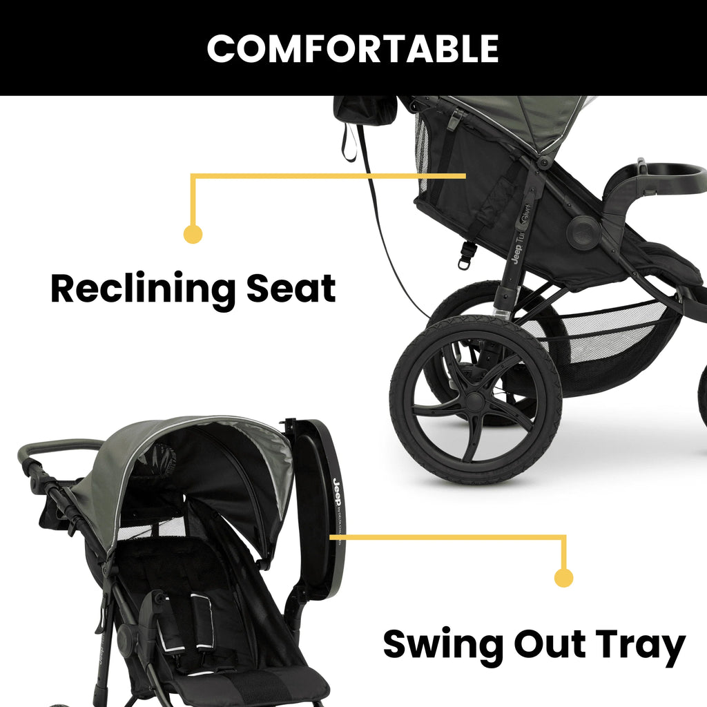 Jeep TurboGlyde Jogging Stroller by Delta Children, Black J18008