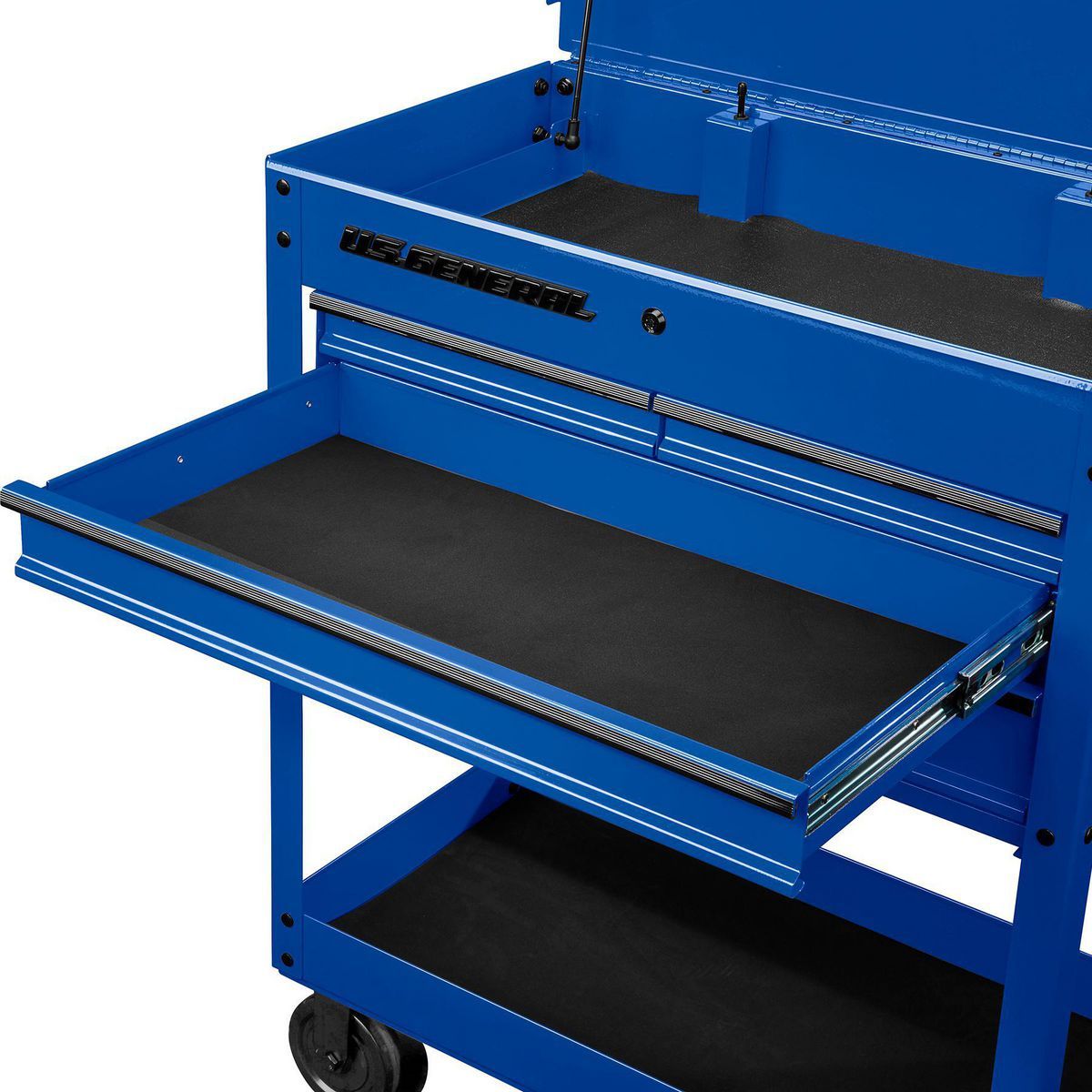 U.S. GENERAL 30 in. 4-Drawer Tech Cart, Red Y546116