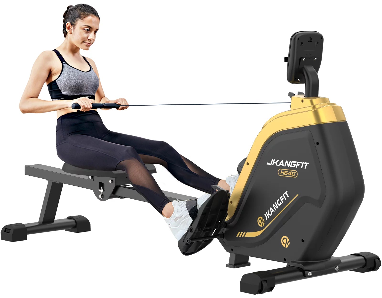 JKANGFIT Folding Rowing Machine - Rowing Machines for Home Use Indoor Magnetic Rower for Full Body