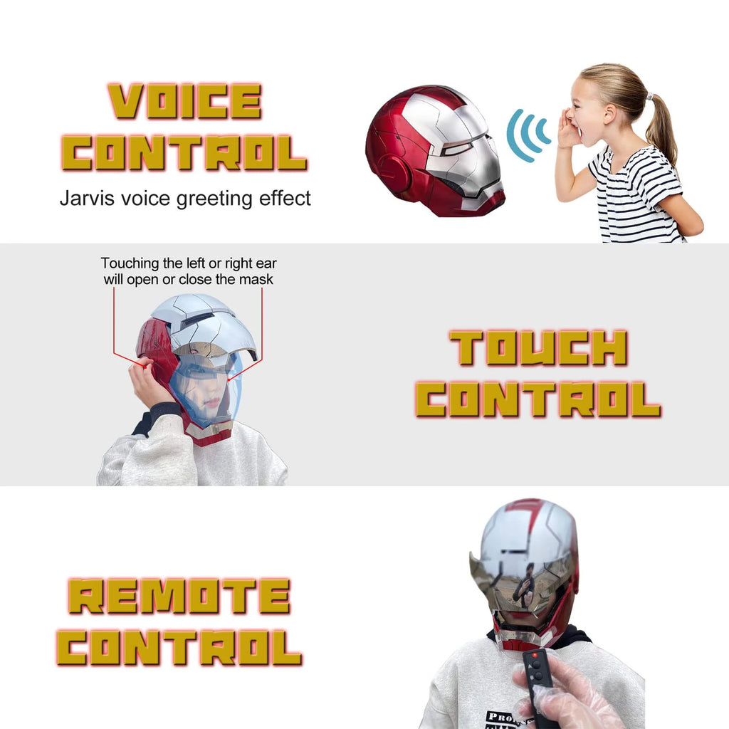Farontor Iron Man Mark 5 Helmet Wearable Mask with LED Eyes Z7935