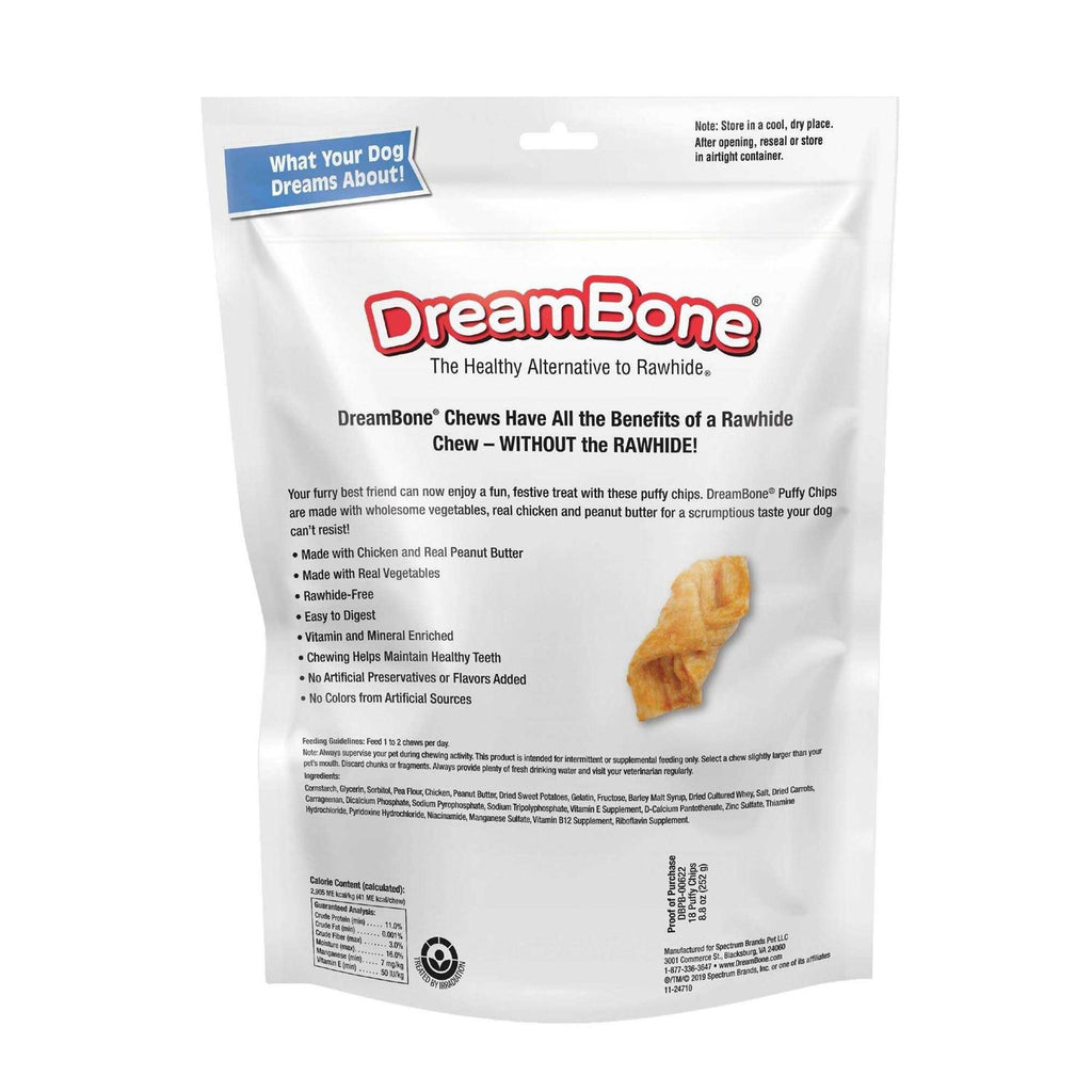 DreamBone Peanut Butter Puffy Chips Dog Treats H22131