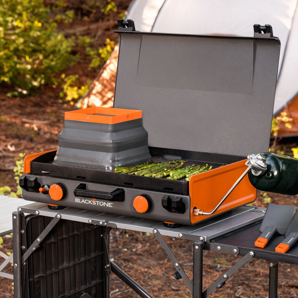 Blackstone Adventure Ready 20"x14" 2-Burner Propane Camping Griddle with Latching Hood J72109