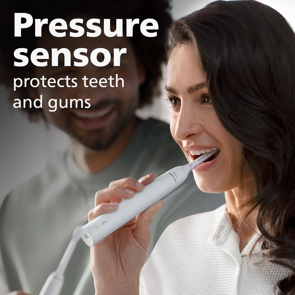 Philips Sonicare 3100 Rechargeable Electric Toothbrush with Pressure Sensor, White U255