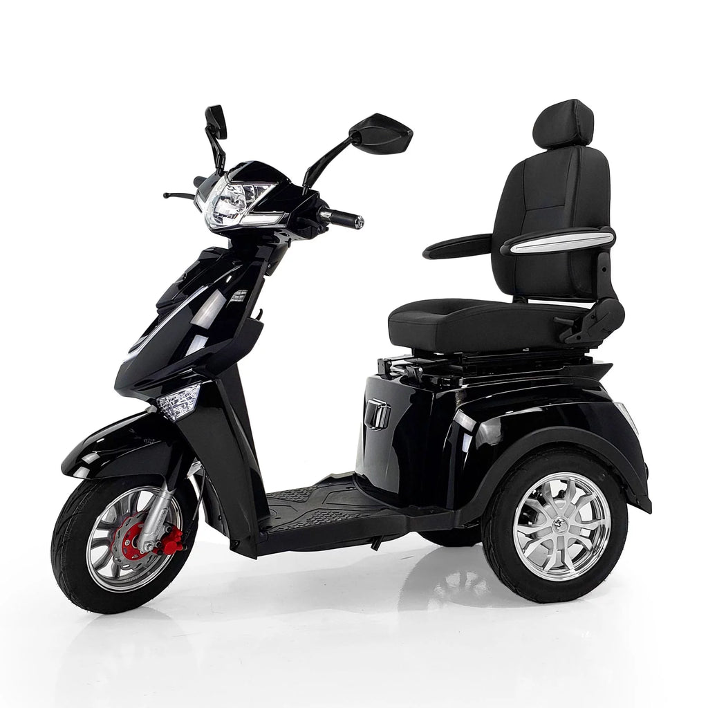 Veloce Long Range 3 Wheel Mobility Scooter, 300 lb Capacity, Red A48298
