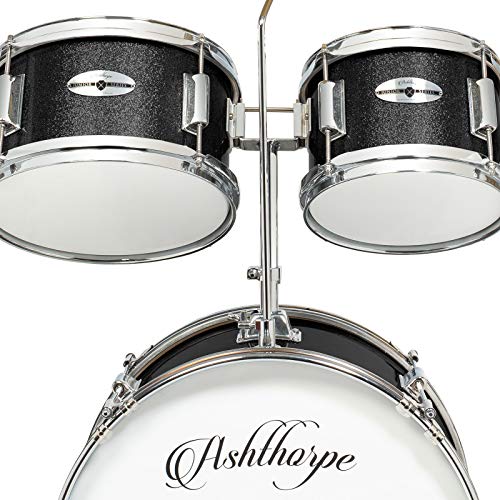 Ashthorpe 5-Piece Junior Drum Set with Brass Cymbals and Adjustable Throne L91179