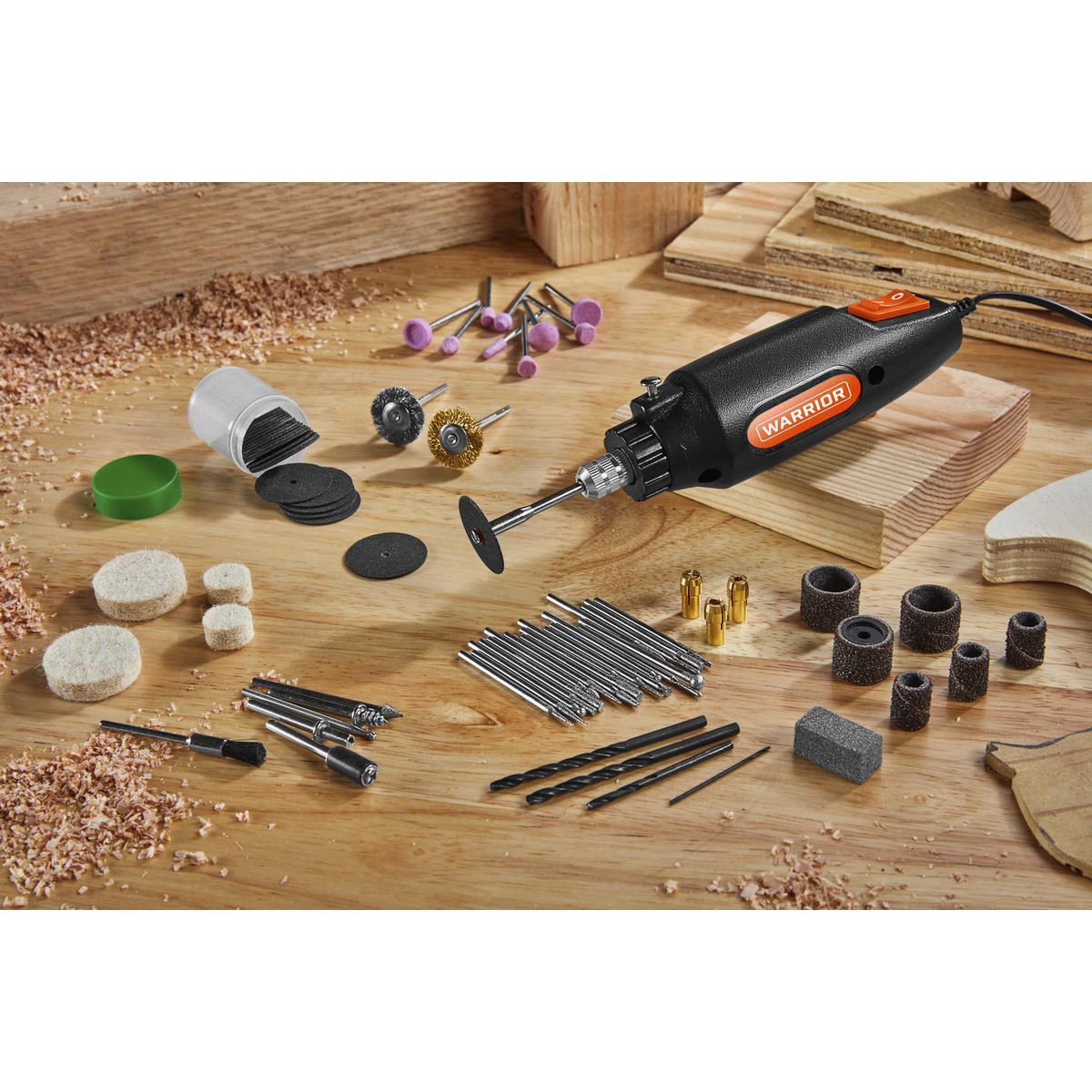 WARRIOR 0.7 Amp Rotary Tool Kit, 80-Piece M461587