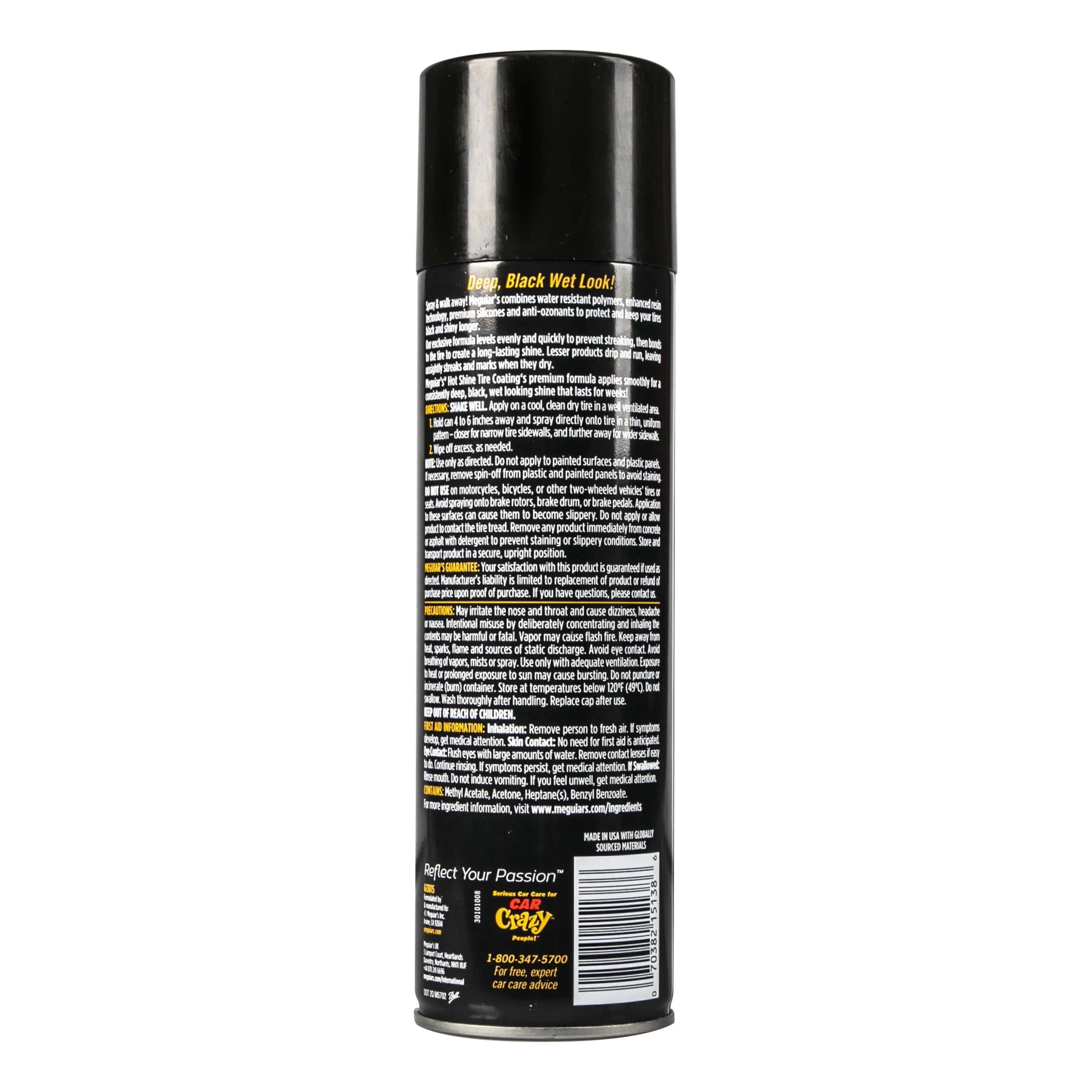 Meguiar's Hot Shine High Gloss Tire Coating, 15 oz Aerosol Y8354