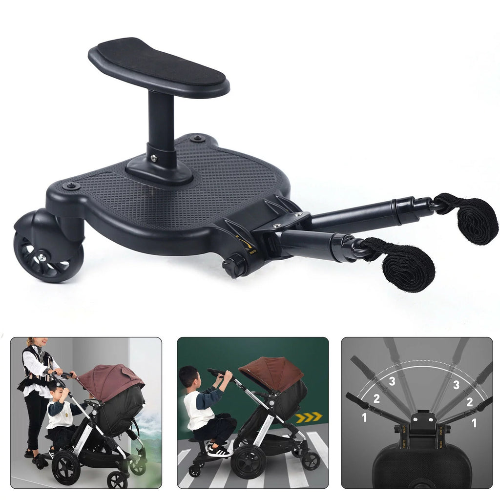 TOOL1SHOoo Universal 2-in-1 Stroller Ride Board with Detachable Seat W77866