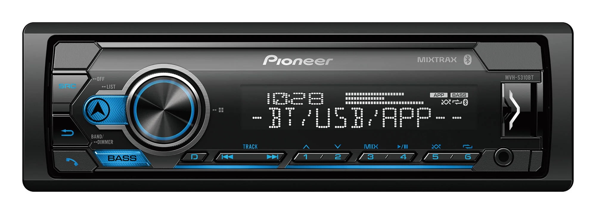 Pioneer MVH-S310BT Single DIN In-Dash Car Stereo Digital Media Receiver with Bluetooth