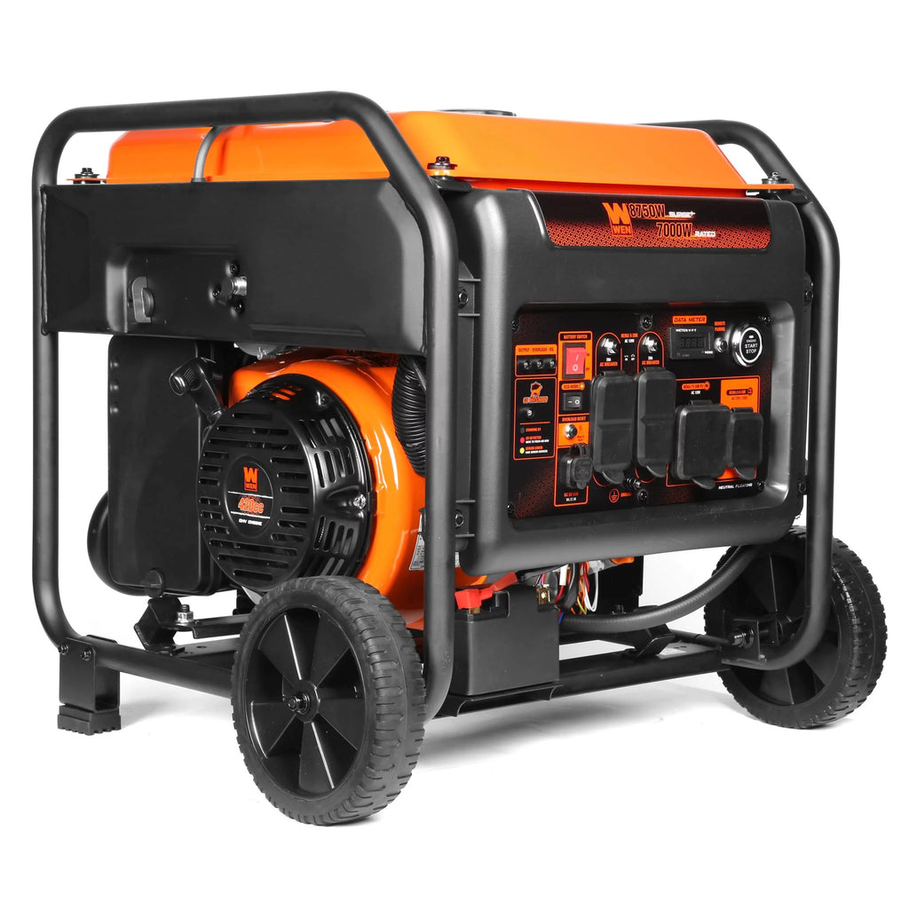 WEN 8750-Watt Dual Fuel Open Frame Inverter Generator with Remote Electric Start V629413