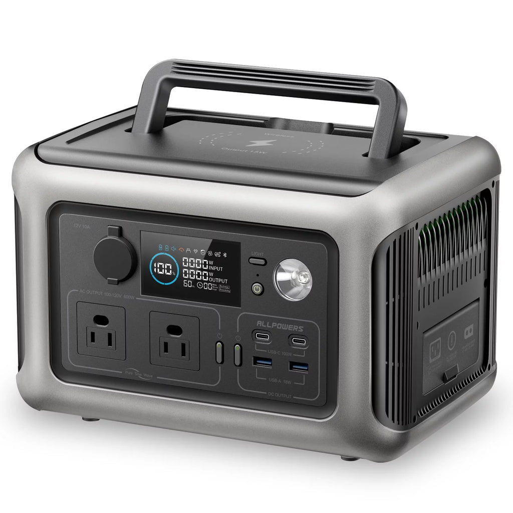 ALLPOWERS R600 Portable Power Station 600W 299Wh LiFePO4 Solar Generator C367