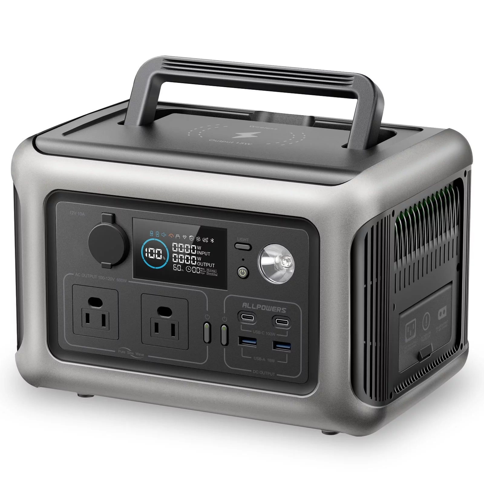 ALLPOWERS R600 Portable Power Station 600W 299Wh LiFePO4 Solar Generator C367