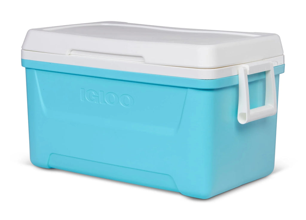 Igloo 48 QT Laguna Hard-Sided Cooler, Aqua Blue and White K405893