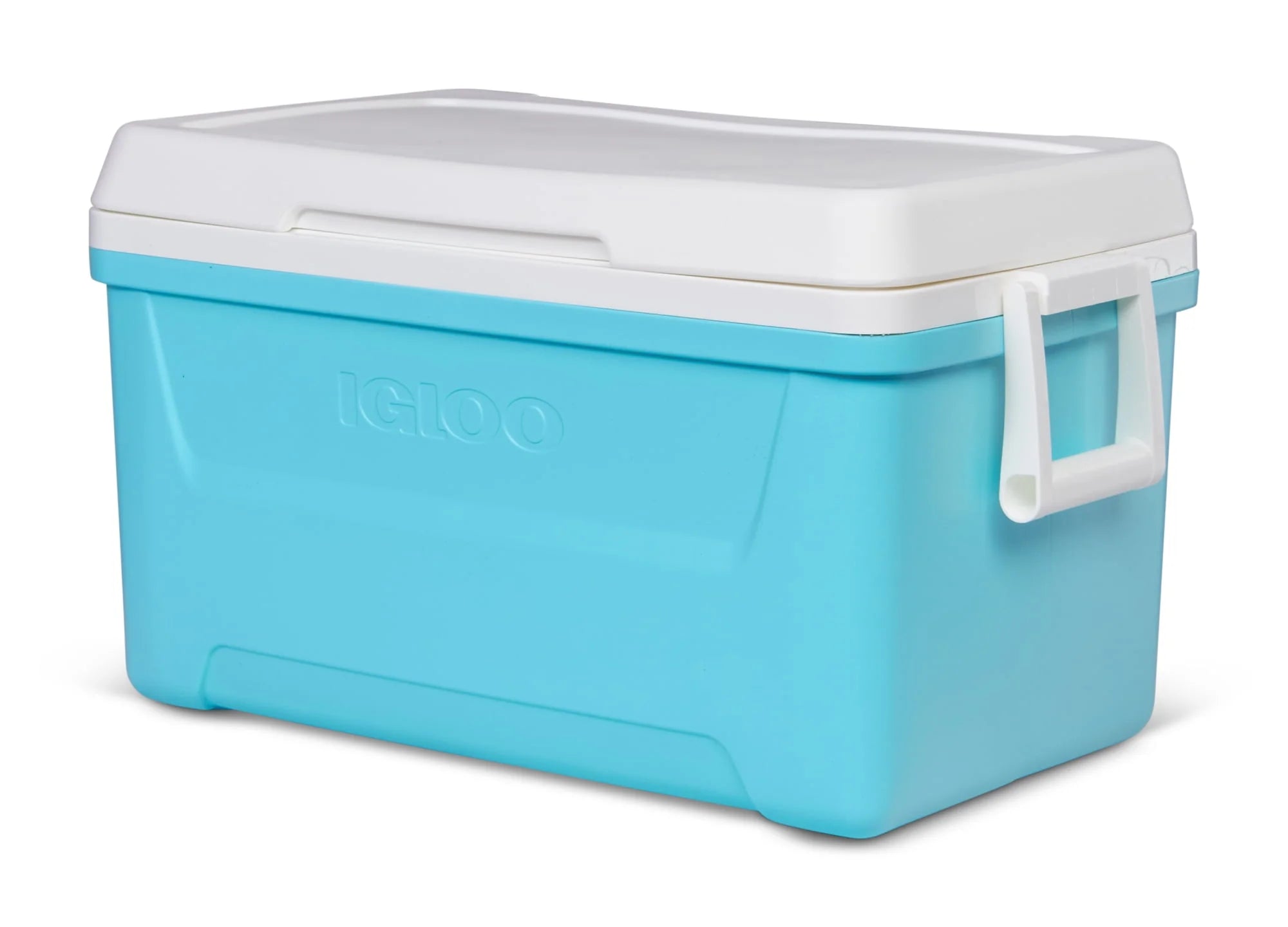 Igloo 48 QT Laguna Hard-Sided Cooler, Aqua Blue and White K405893