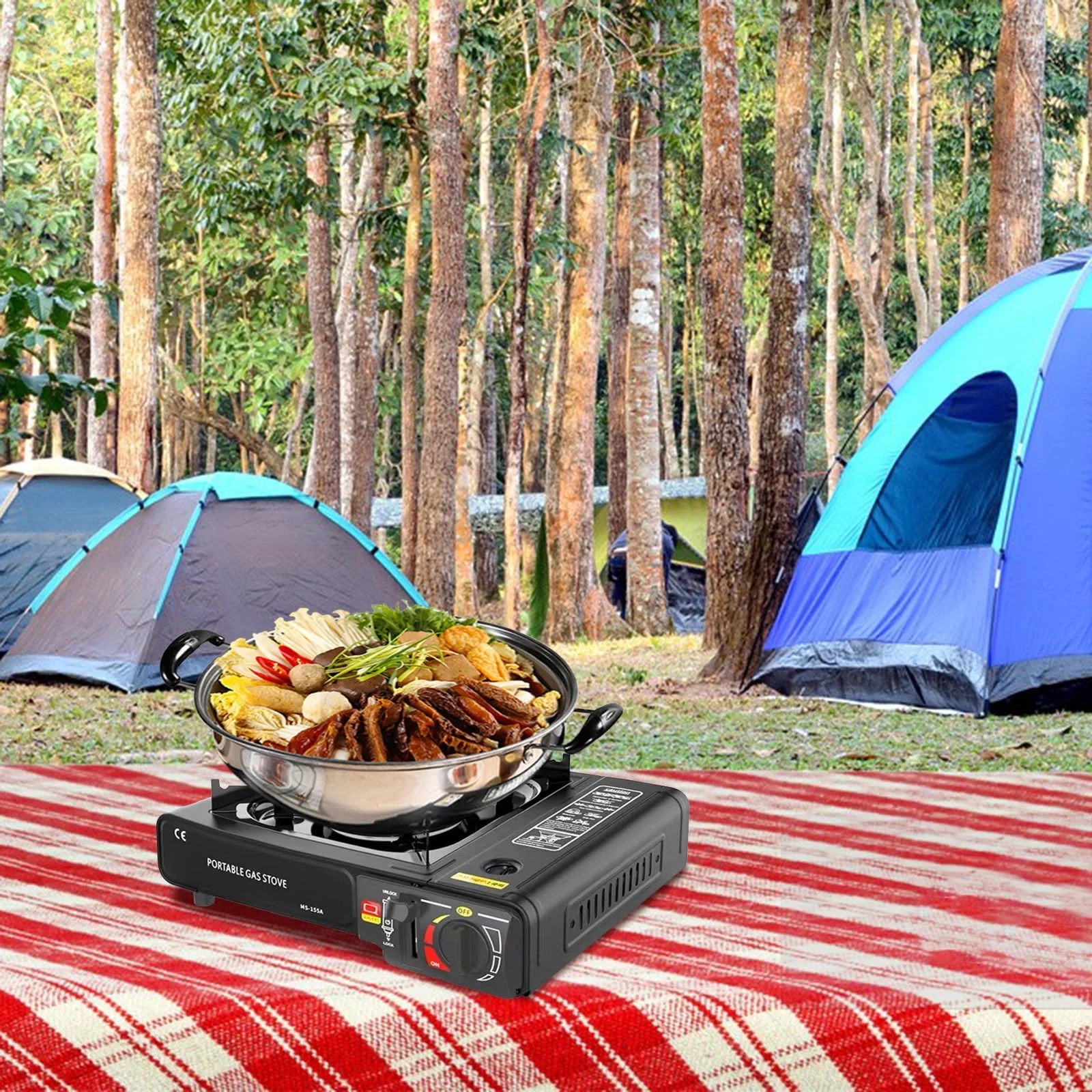 Portable Butane Camping Stove with Carrying Case M7376