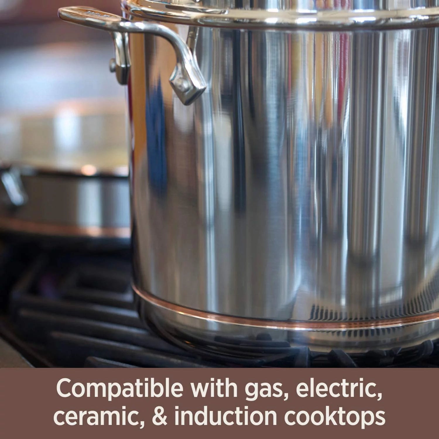 Copper Core 5-Ply Stainless Steel Cookware Set 14 Piece Induction Safe C660369