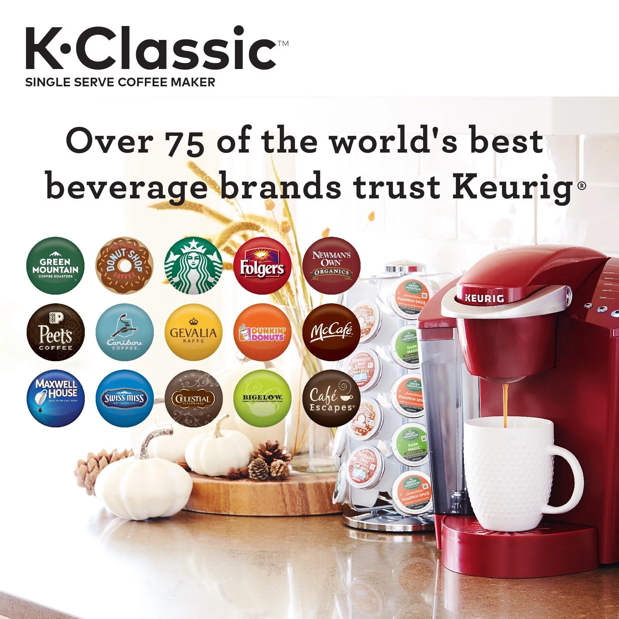 Keurig K-Classic Single Serve K-Cup Pod Coffee Maker, Black Q868
