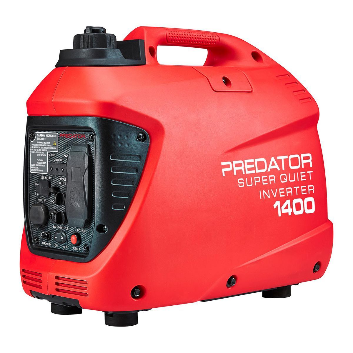 PREDATOR 1400 Watt Super Quiet Inverter Generator with CO SECURE Technology L35033