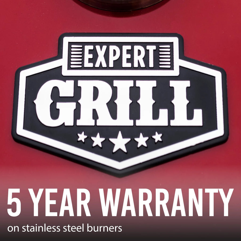 Expert Grill 4 Burner Propane Gas Grill with Side Burner, Blue L91857