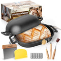 Cloche Loaf Dutch Oven, Pre-Seasoned, 9.5QT, Cast Iron Bread Pan with Lid Q8578