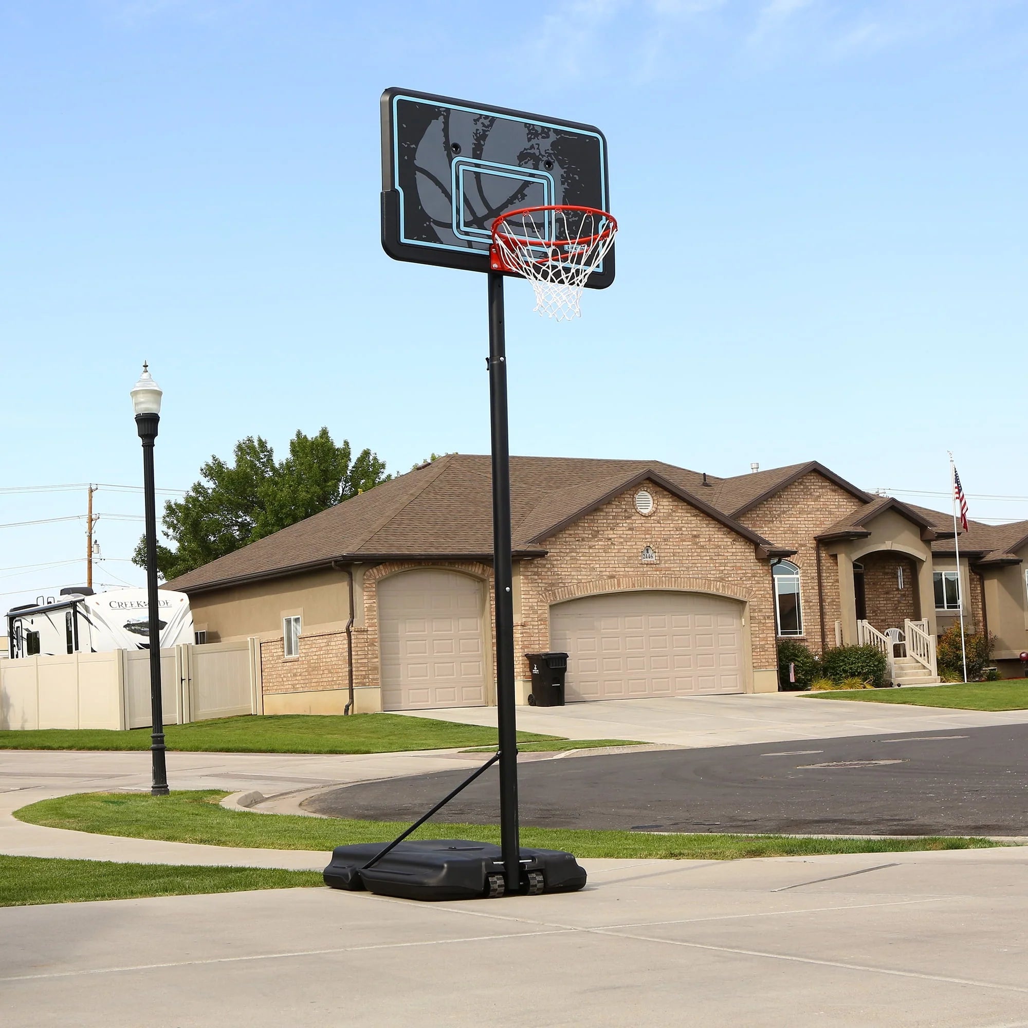Lifetime Adjustable Portable Basketball Hoop, 44 inch HDPE Plastic Impact A80209