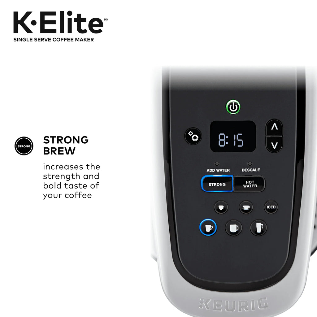 Keurig K-Elite Single-Serve K-Cup Pod Coffee Maker, Brushed Silver E378947
