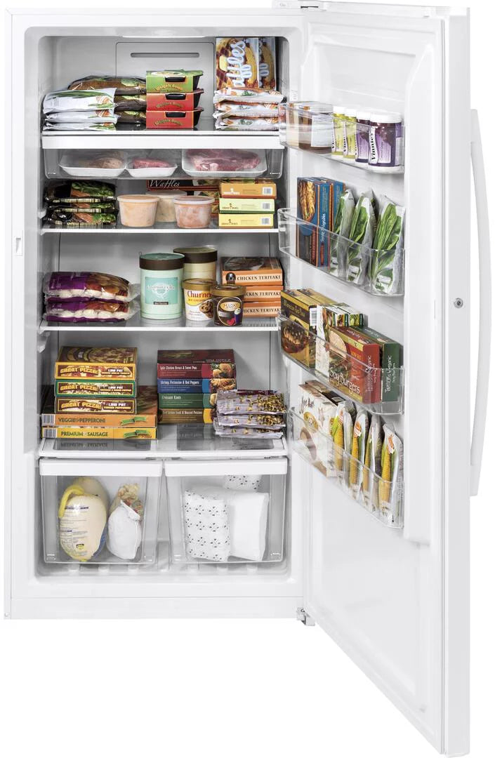 GE APPLIANCES FUF17DLRWW 17.3 Cu. Ft. Frost-Free Upright Freezer D389176