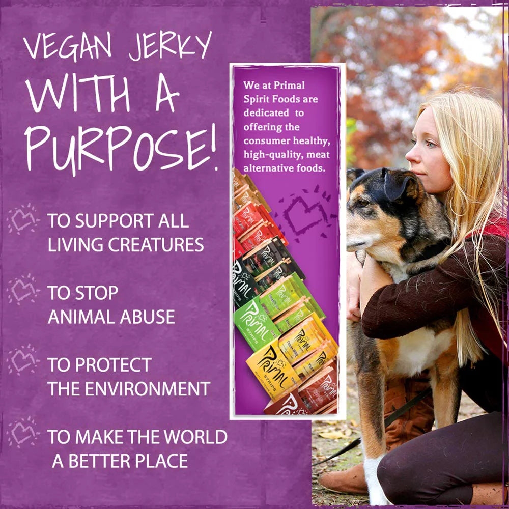 Primal Hot & Spicy Shiitake Mushrooms Vegan Jerky, 1 oz (Pack of 24) L129