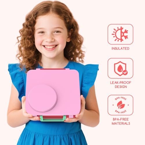 Bento Box for Kids - Leak-Proof Lunch Box with Insulated Thermos Food Jar, Blue O585527