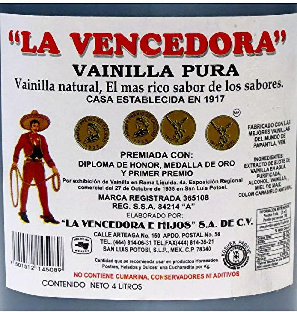 La Vencedora Pure Mexican Vanilla Extract, 1 Gallon C463398