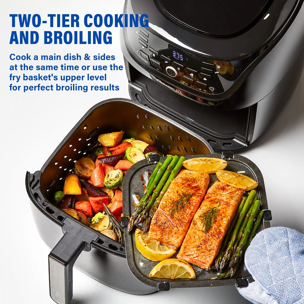POWER-XL 6-Qt Digital Vortex Air Fryer with 10 Quick-Touch Presets, Black A7051