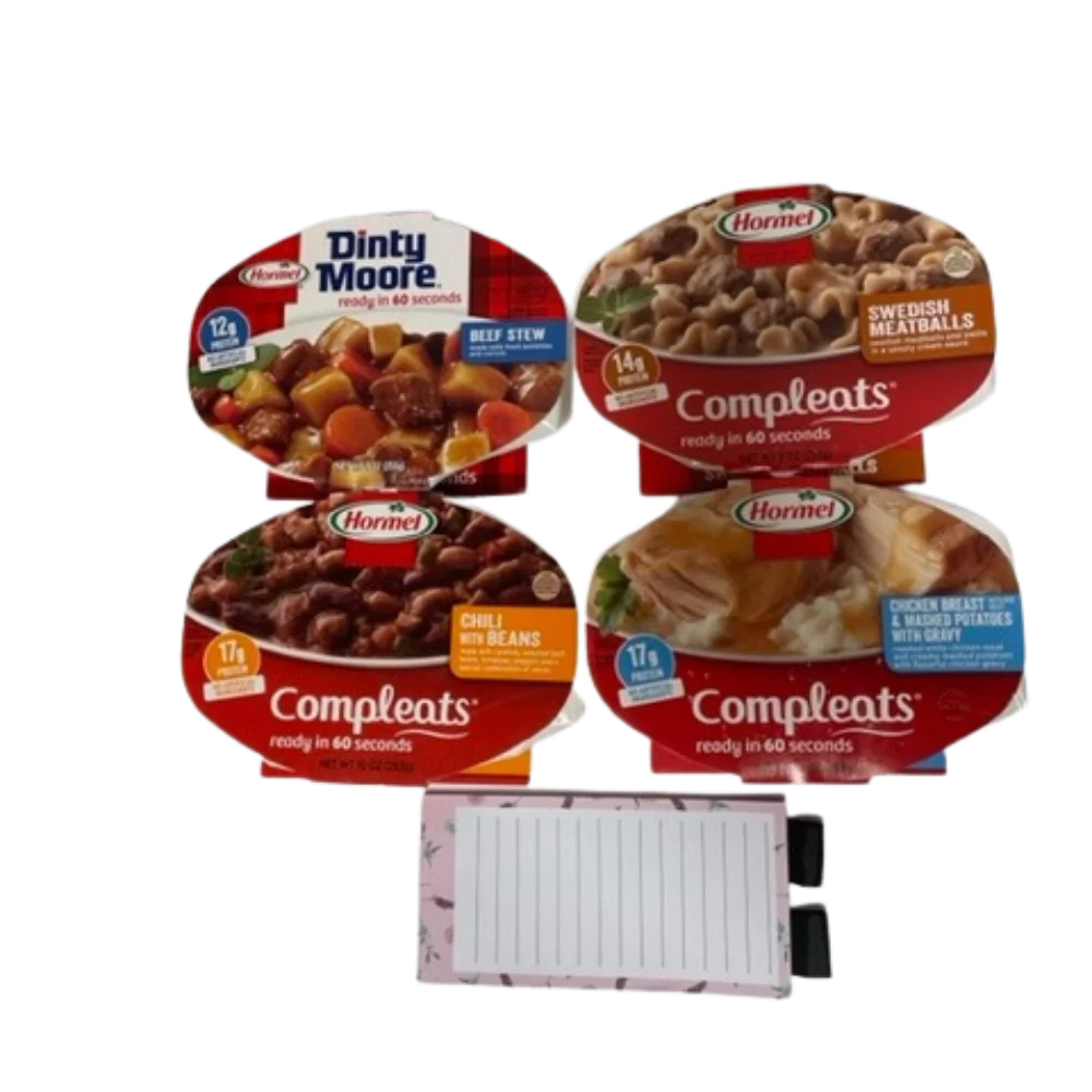 Hormel Compleats Dinner Variety Pack of 4 with Magnetic NotePad T270033
