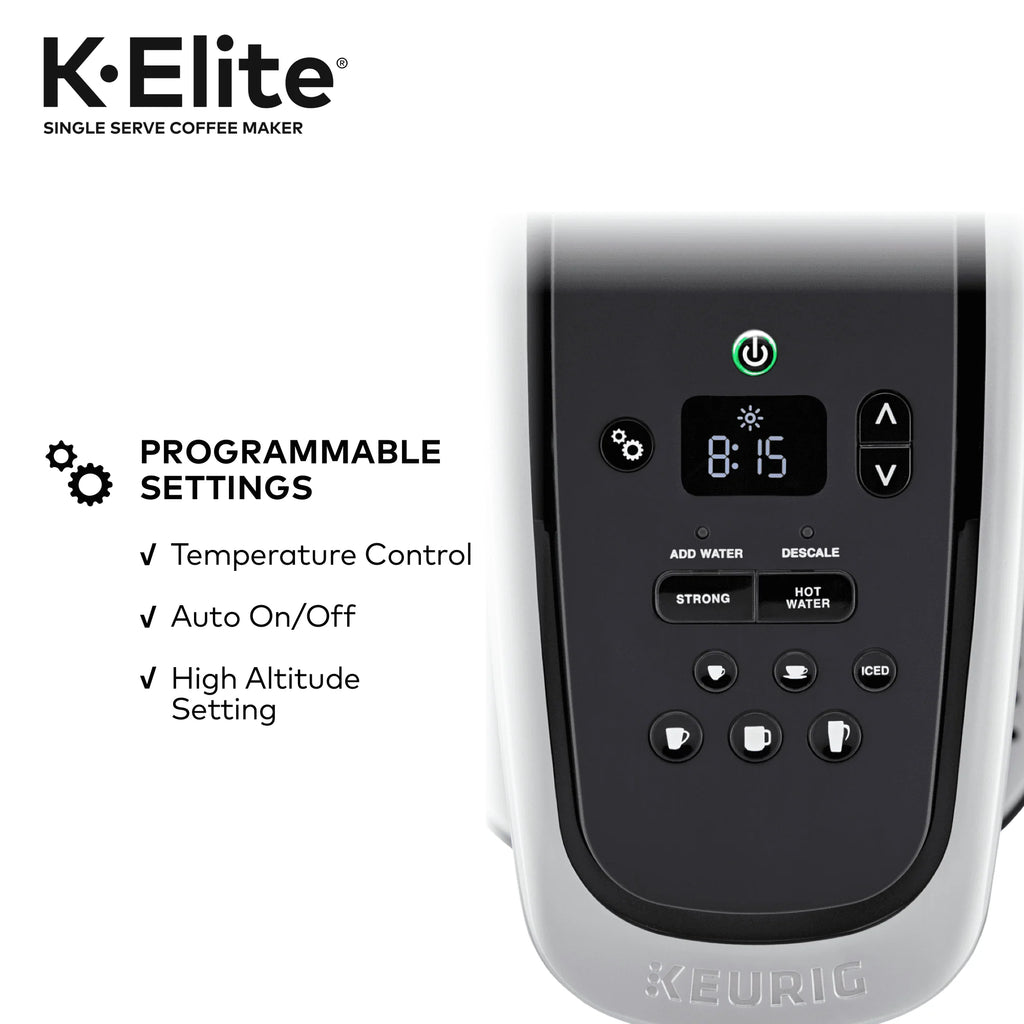 Keurig K-Elite Single-Serve K-Cup Pod Coffee Maker, Brushed Silver E378947
