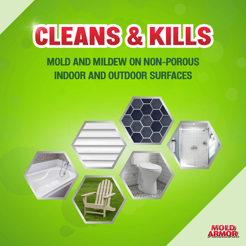 MOLD ARMOR Mold and Mildew Killer + Quick Stain Remover, 32 oz. J118723