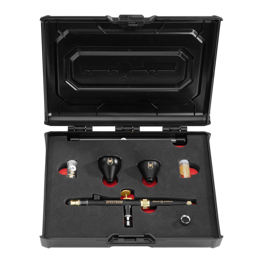 BLACK WIDOW BY SPECTRUM Dual-Action Airbrush, 0.3 mm & 0.5 mm F1519