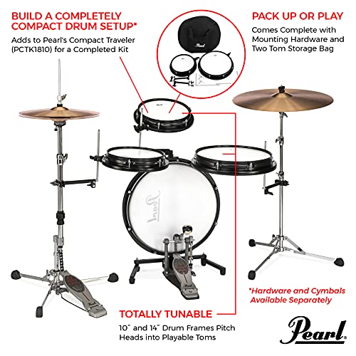 Pearl Compact Traveler Drum Set 18" Bass & 10" Snare with Bag U841
