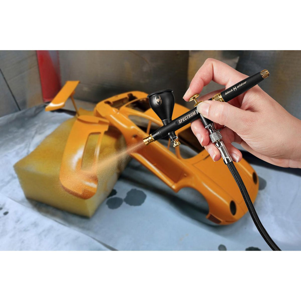 BLACK WIDOW BY SPECTRUM Dual-Action Airbrush, 0.2 mm & 0.3 mm W205226