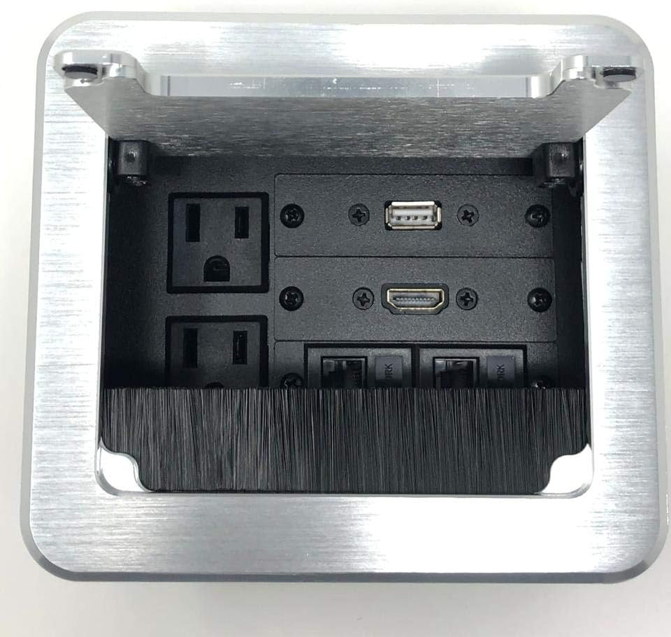 Yolkvisual Conference Table AV Box Silver W8467