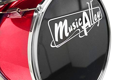 Music Alley 3 Piece Kids Drum Set with Cymbal, Pedal & Sticks, Blue R340