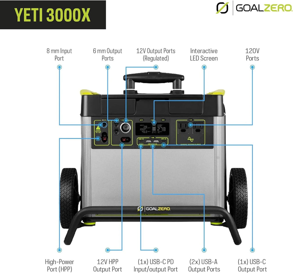 Goal Zero Yeti 3000X Portable Power Station 3032Wh J968