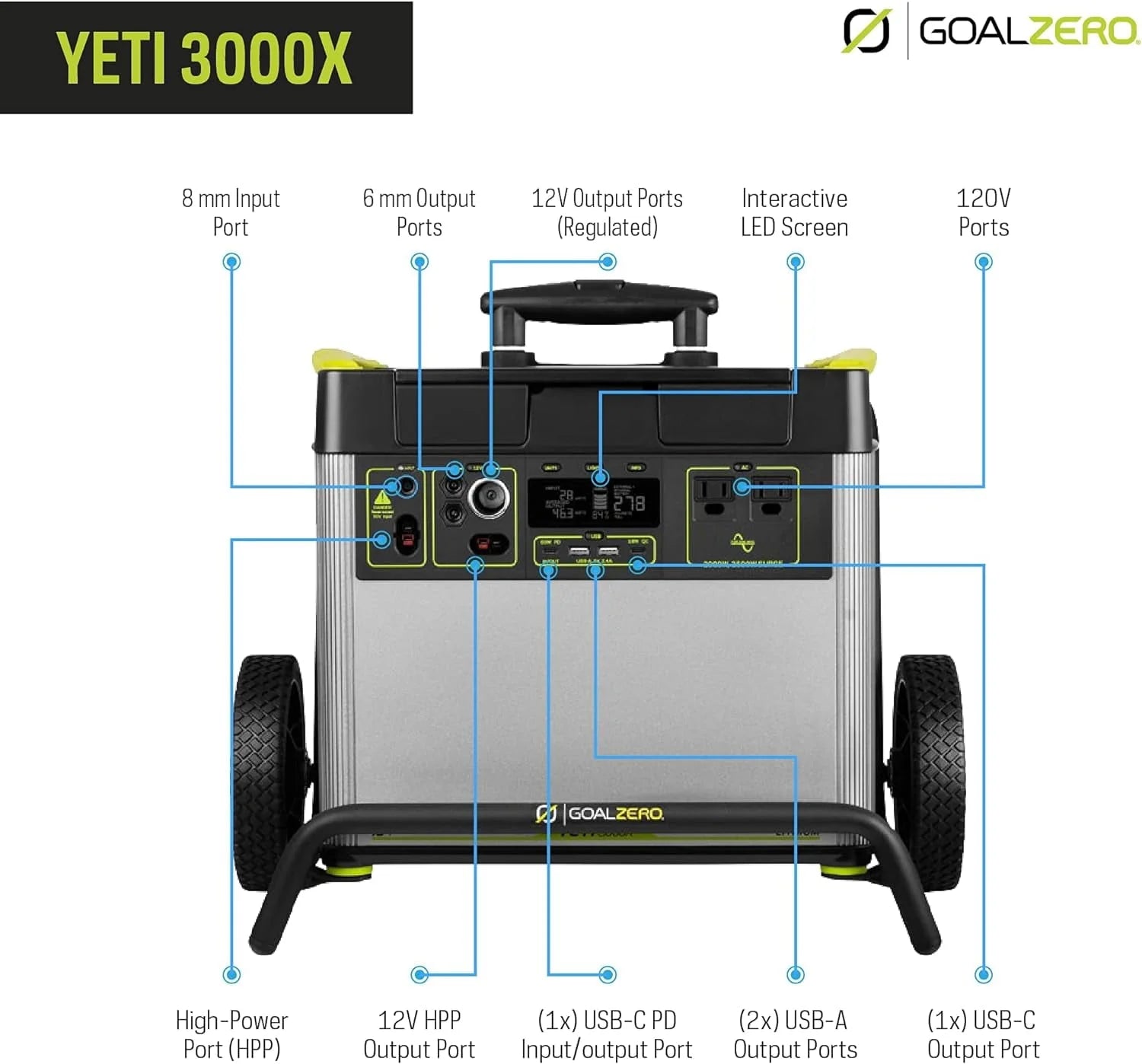 Goal Zero Yeti 3000X Portable Power Station 3032Wh J968